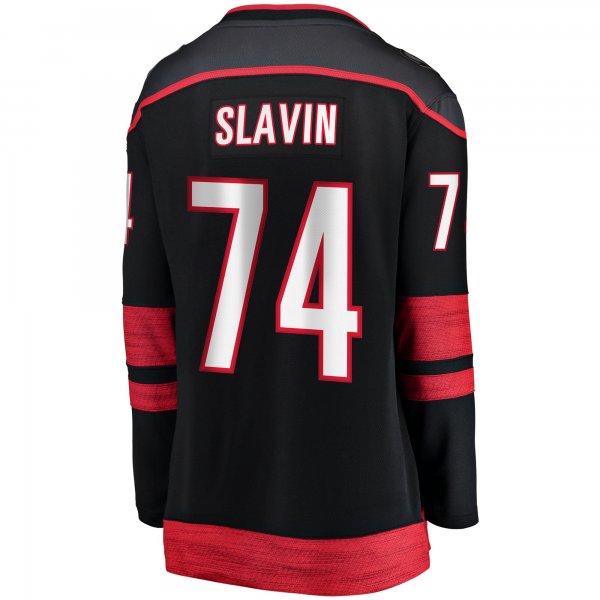 Women's Carolina Hurricanes Jaccob Slavin Fanatics Black Home Breakaway Player Jersey