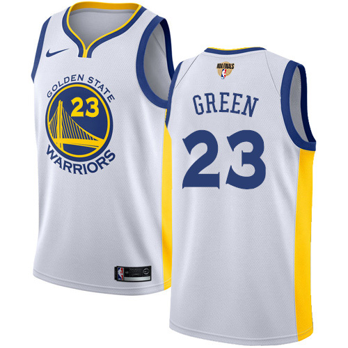 Nike Golden State Warriors #23 Draymond Green White The Finals Patch Youth NBA Swingman Association Edition Jersey