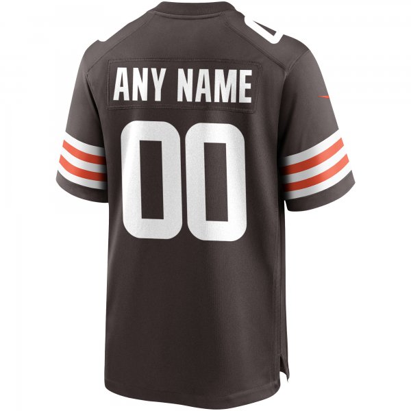 Men's Nike Cleveland Browns Brown Custom Game Jersey