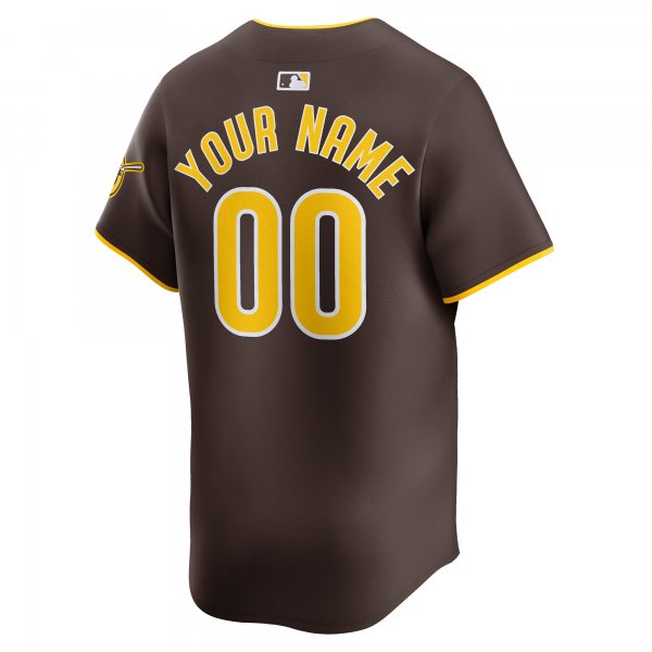 Men's San Diego Padres  Nike Brown Away Limited Custom Jersey