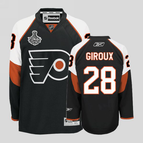 Philadelphia Flyers #28 Claude Giroux Stitched Black NHL Jersey with Stanley Cup Finals Patch