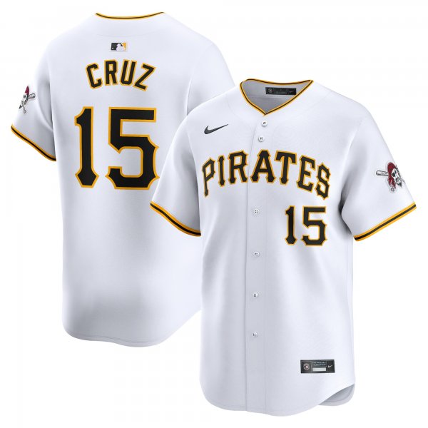 Men's Pittsburgh Pirates #15 Oneil Cruzs Nike White Home Limited Player Jersey