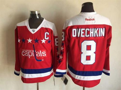 Washington Capitals #8 Alex Ovechkin Red Alternate Stitched NHL Jersey