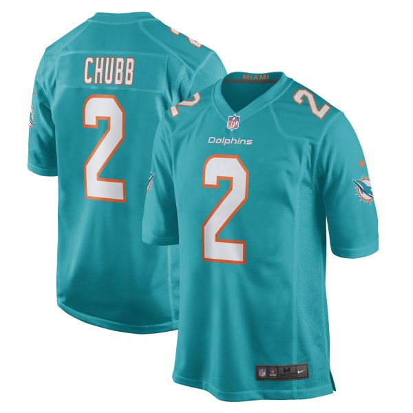 Men's Miami Dolphins Bradley Chubb Nike Aqua Game Player Jersey