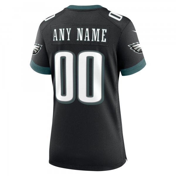 Women's Philadelphia Eagles Nike Black Alternate Custom Game Jersey