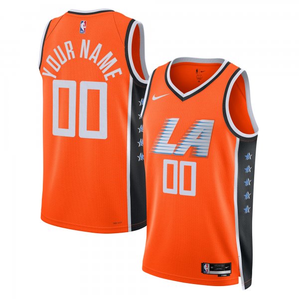 Men's Unisex LA Clippers Nike Orange 2025/26 City Edition Swingman Custom Jersey