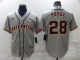 Men's Nike San Francisco Giants #28 Buster Posey Grey Cool Base Stitched MLB Jersey