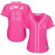 Atlanta Braves #13 Ronald Acuna Jr. Pink Fashion Women's Stitched MLB Jersey