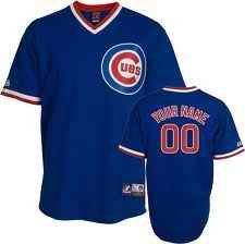 Chicago Cubs Blue MAndn Men's Customized MLB Jersey