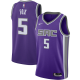 Men's Nike Sacramento Kings De'Aaron Fox #5 Purple 2021 Swingman Icon Edition NBA Jersey