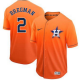 Men's Nike Houston Astros #2 Alex Bregman Orange Fade MLB Jersey