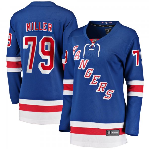 Women's New York Rangers K'Andre Miller Fanatics Blue Home Breakaway Jersey