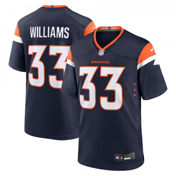 Men's Denver Broncos Javonte Williams Nike Navy Alternate Game Jersey