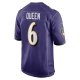 Men's Baltimore Ravens Patrick Queen Nike Purple Game Player Jersey