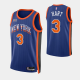 2023-24 City Edition New York Knicks #3 Josh Hart Blue Swingman Jersey