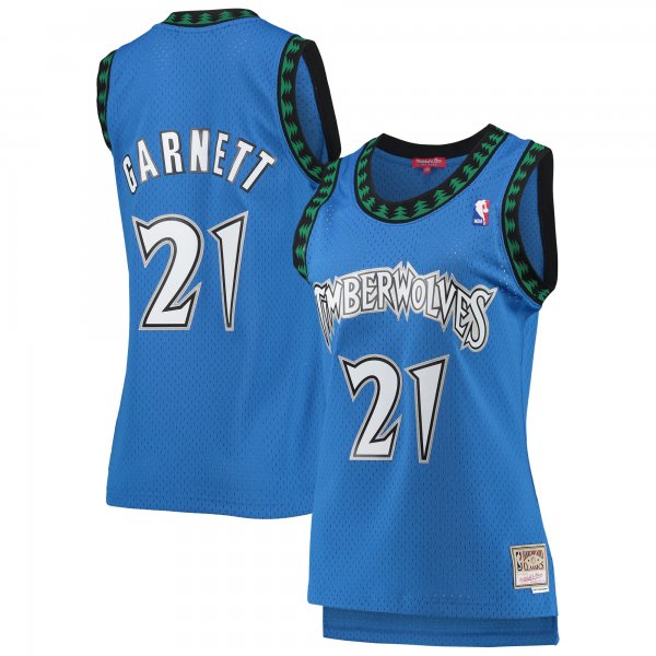 Women's Minnesota Timberwolves Kevin Garnett Mitchell & Ness Blue  Hardwood Classics Swingman Jersey