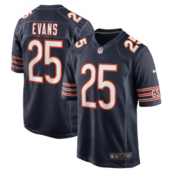 Men's Chicago Bears Darrynton Evans Nike  Navy  Game Jersey