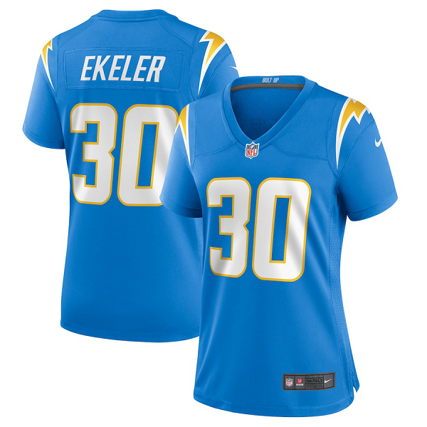 Women's Los Angeles Chargers #30 Austin Ekeler Nike Powder Blue Game Jersey