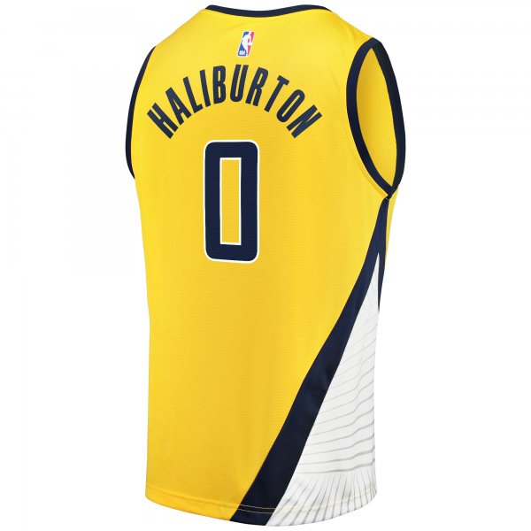 Youth Indiana Pacers Tyrese Haliburton Fanatics Gold Fast Break Replica Jersey - Statement Edition