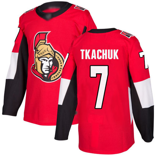 Ottawa Senators #7 Brady Tkachuk Red Home Stitched NHL Jersey