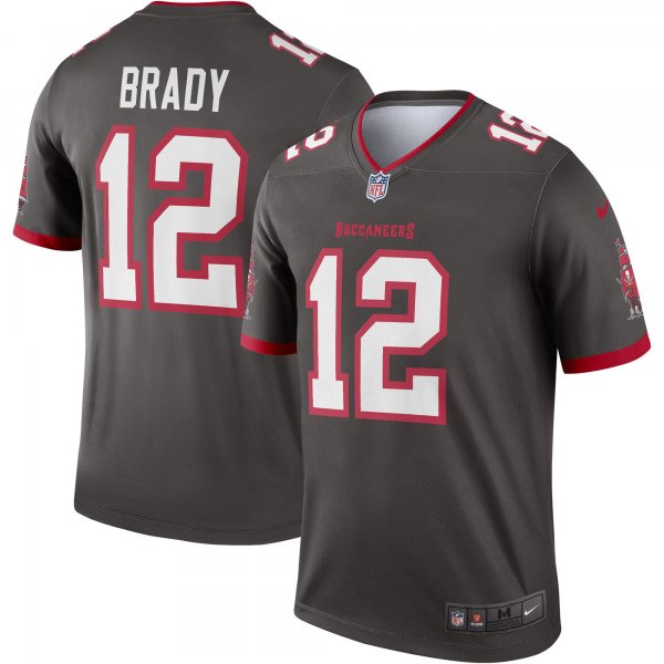 Men's Tampa Bay Buccaneers Tom Brady Nike Pewter Alternate Legend Jersey