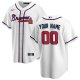 Men's Atlanta Braves Nike White Home Replica Custom Jersey