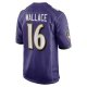 Men's Baltimore Ravens Tylan Wallace Nike Purple Game Jersey