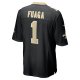 Men's New Orleans Saints Taliese Fuaga Nike Black 2024 NFL Draft First Round Pick Player Game Jersey