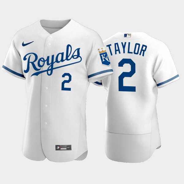 Men's Michael A. Taylor #2 Kansas City Royals 2022 White MLB Jersey