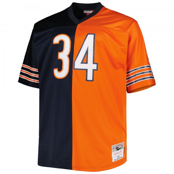 Men's Chicago Bears Walter Payton Mitchell & Ness Navy/Orange Big & Tall Split Legacy Retired Player Replica Jersey