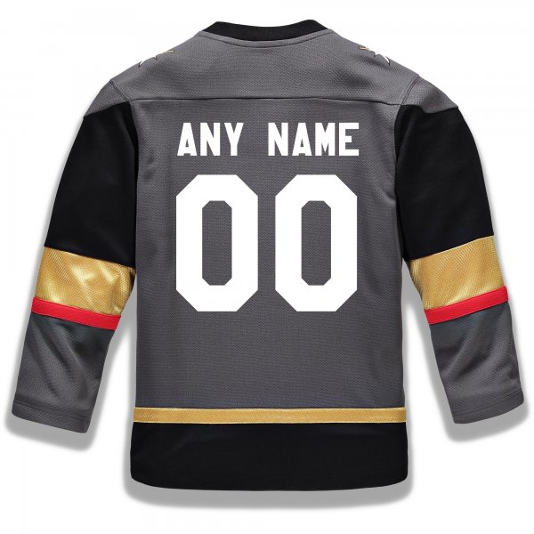 Youth Vegas Golden Knights Fanatics Gray Alternate Replica Custom Jersey