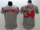 Boston Red Sox #34 David Ortiz Grey Flexbase Collection Stitched MLB Jersey