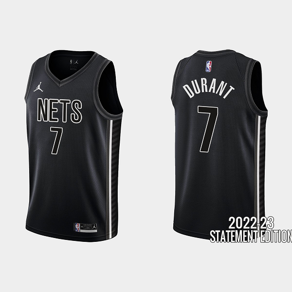 Men's Brooklyn Nets Kevin Durant #7 Black 2022-23 Statement Edition NBA Jersey