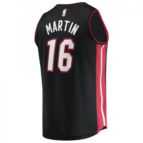 Men's Miami Heat Caleb Martin Fanatics Black 2021/22 Fast Break Replica Jersey - Icon Edition