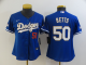 Women's Nike Los Angeles Dodgers #50 Mookie Betts Blue Cool Base MLB Jersey