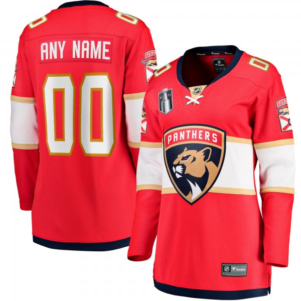 Women's Florida Panthers  Fanatics Red 2023 Stanley Cup Final Home Breakaway Custom Jersey