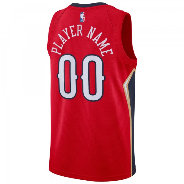 Men's New Orleans Pelicans Jordan Brand Red Swingman Custom Jersey - Statement Edition