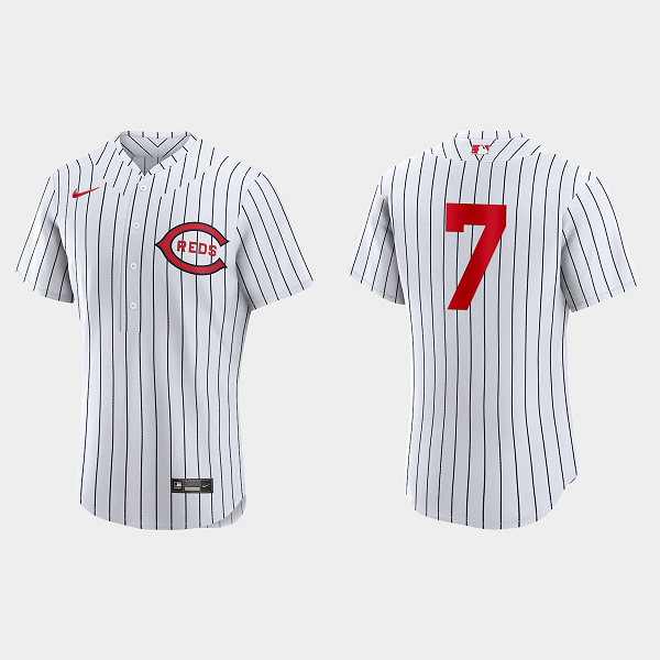 Men's Cincinnati Reds #7 Donovan Solano 2022 Field of Dreams Flex Base Jersey - White