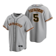 Men's San Francisco Giants #5 Mike Yastrzemski Alternate Cool Base MLB Road Gray Jersey