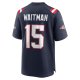 Men's New England Patriots Corliss Waitman Nike Navy Game Jersey