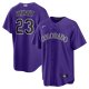 Men's Colorado Rockies Kris Bryant Nike Purple Alternate Replica Player Jersey