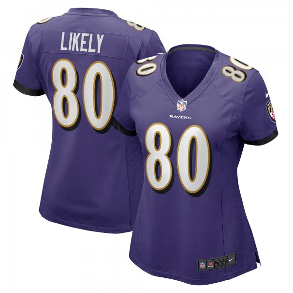 Women's Baltimore Ravens Isaiah Likely Nike Purple Player Game Jersey