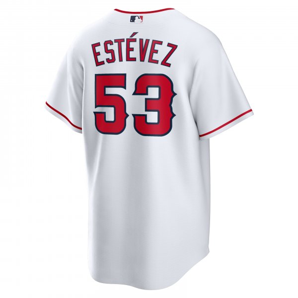 Men's Los Angeles Angels Carlos EstÃÂ©vez Nike White Home  Replica Player Jersey