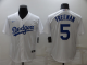 Men's Nike Los Angeles Dodgers #5 Freddie Freeman White Stitched MLB Cool Base Jersey