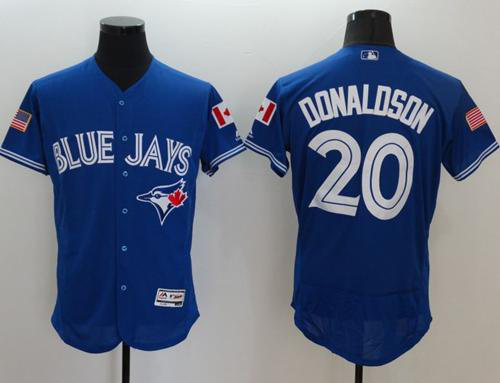 Toronto Blue Jays #20 Josh Donaldson Blue Fashion Stars And Stripes Flexbase Stitched MLB Jersey