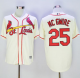 St. Louis Cardinals #25 Mark McGwire Cream New Cool Base Stitched MLB Jersey