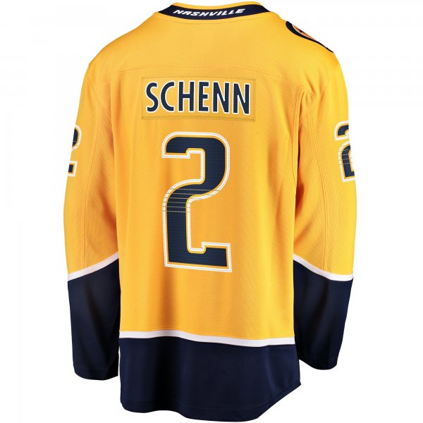 Men's Nashville Predators Luke Schenn Fanatics Gold Home Breakaway Jersey