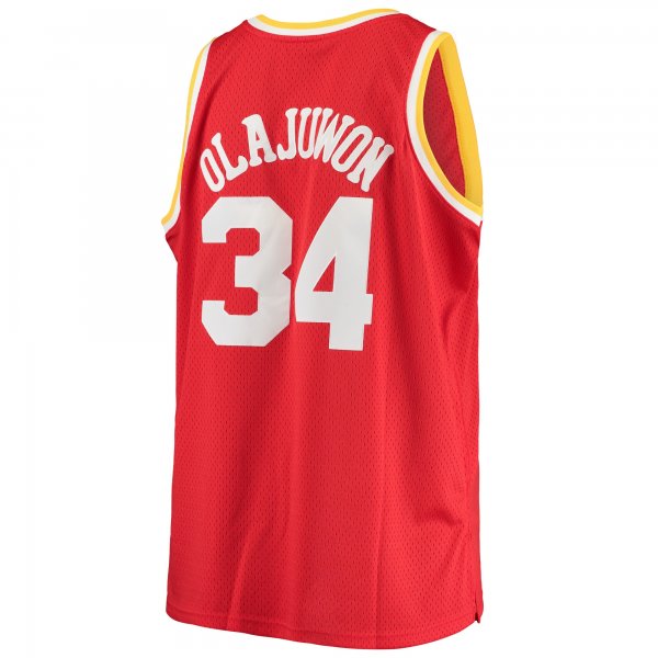 Men's Houston Rockets Hakeem Olajuwon Mitchell & Ness Red 1993/94 Big & Tall Hardwood Classics Swingman Jersey