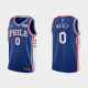 Men's Philadelphia 76ers #0 Tyrese Maxey 2020-21 Blue Icon Edition NBA Jersey