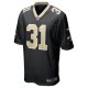 Men's New Orleans Saints Jordan Howden Nike  Black Team Game Jersey